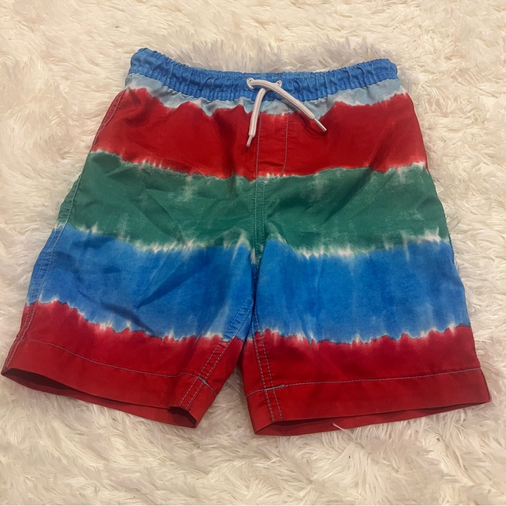 Lands' End Tie Dye Swim Trunks Boys Size 7